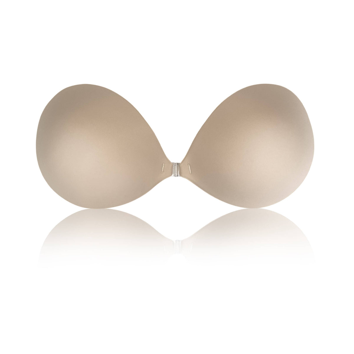 Beige bra on a white background