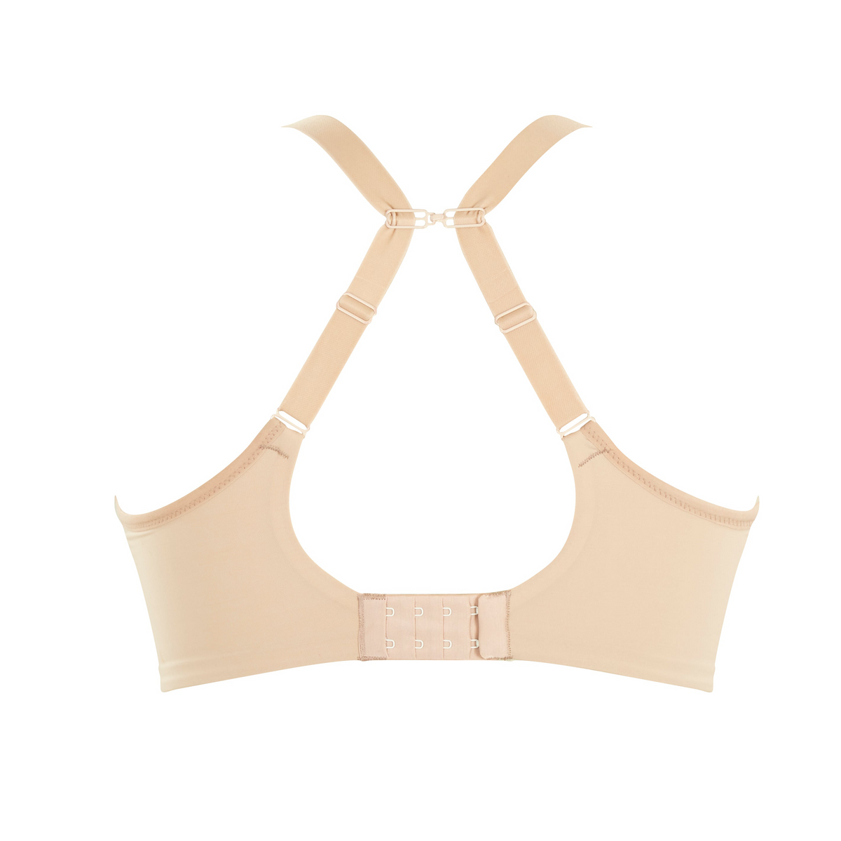 Beige bra on a white background
