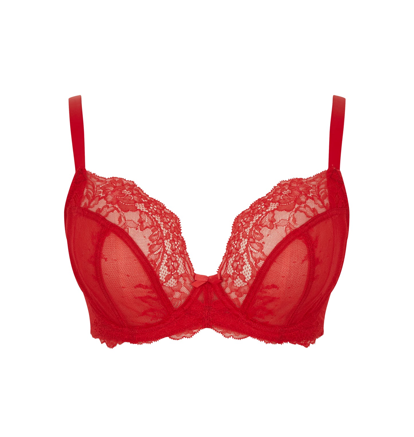 SALE - Ana Plunge Bra - Salsa Red