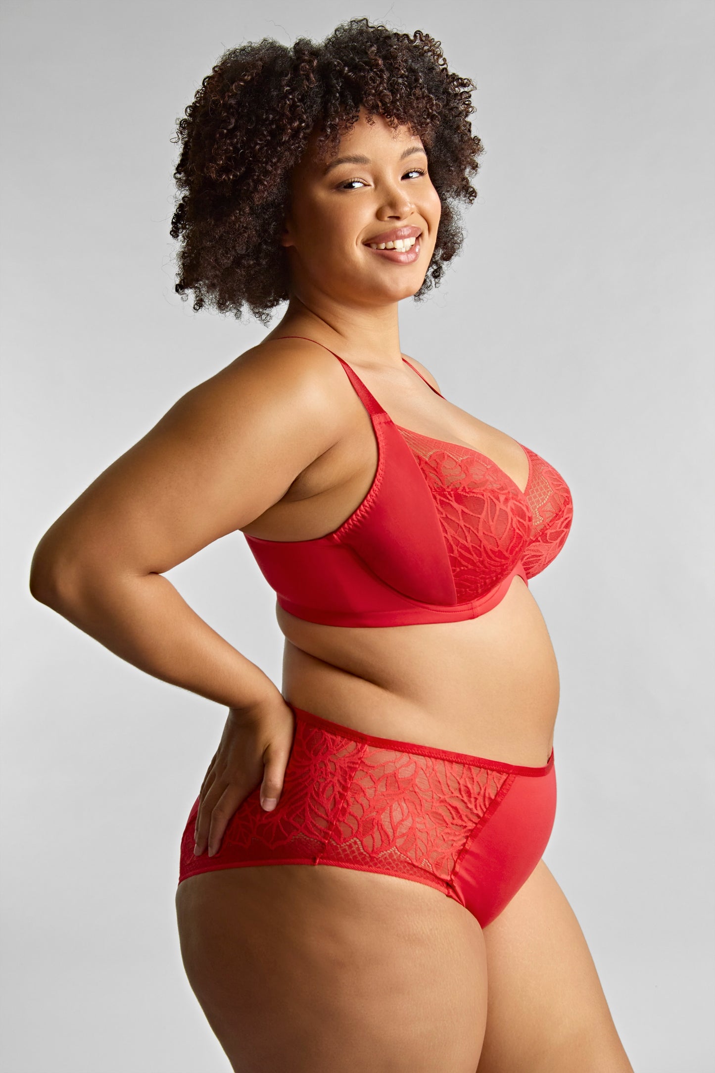 Sophia Plunge Bra - Red