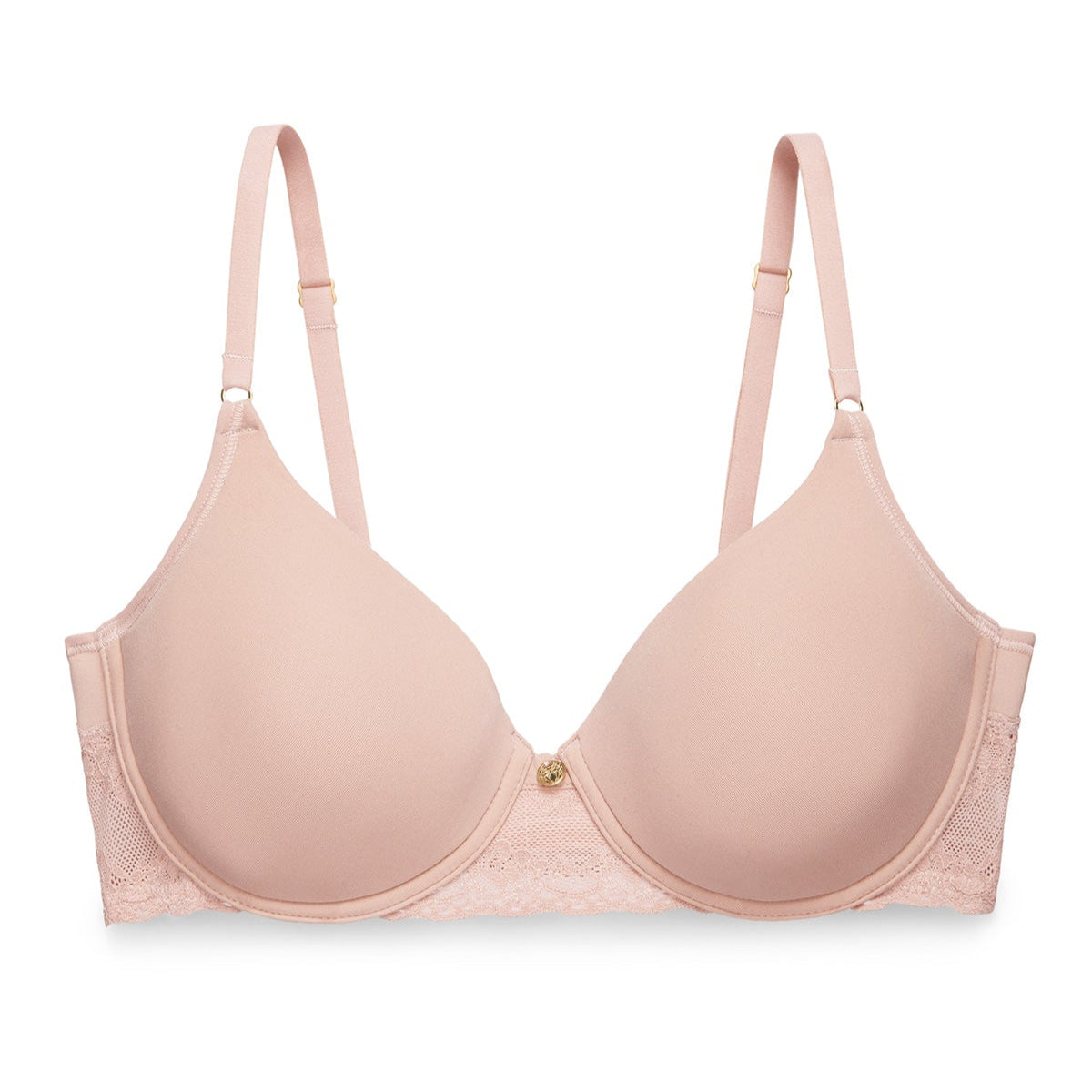 Pink bra on a white background