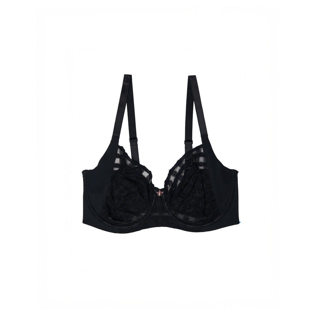 Black bra on a white background