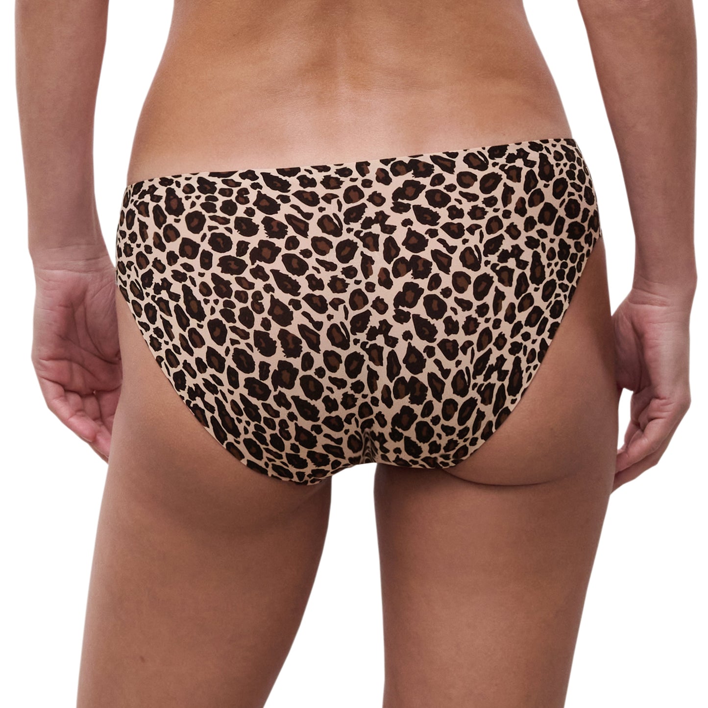 Leopard print underwear on a white background