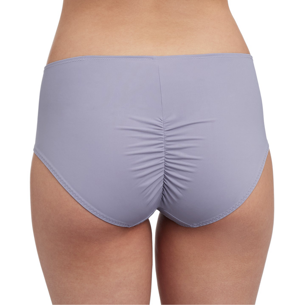 Light purple high-waisted bikini bottom on a white background
