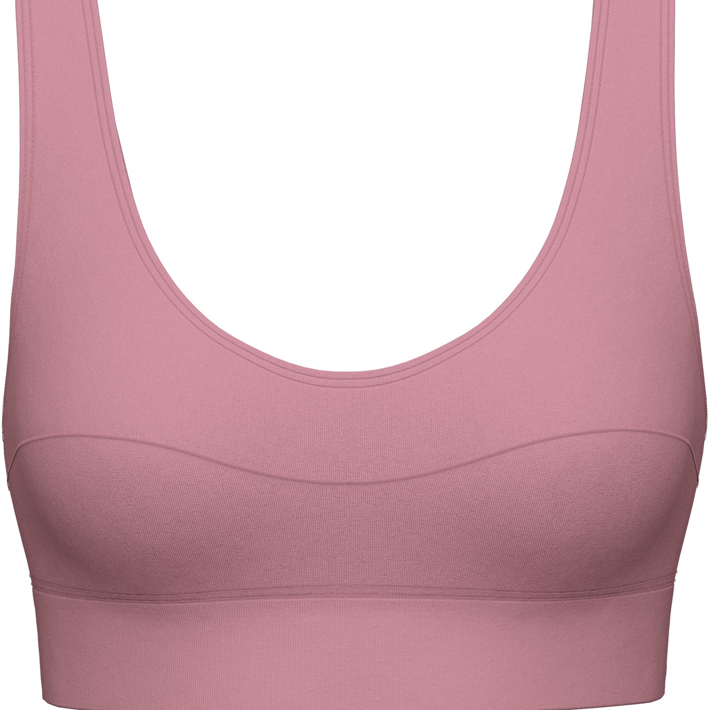Pink sports bra on a white background