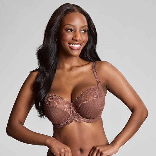 Envy Side Support Balconette Bra - Chestnut