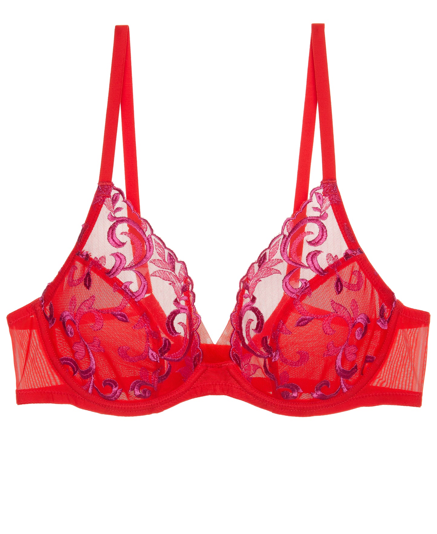 SALE - Embellished Underwire - Neon Red