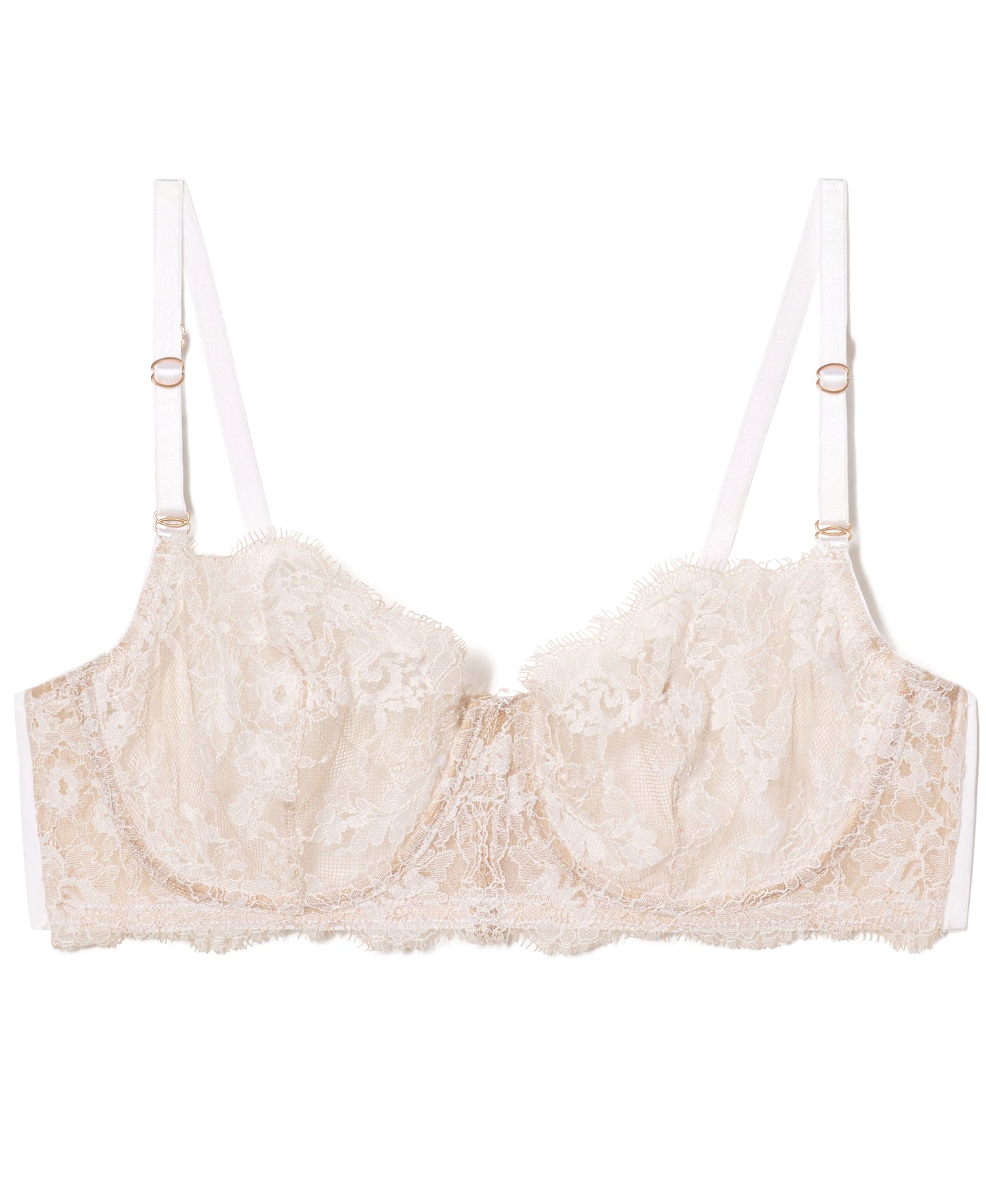 Entice Lace Balconette Bra - White