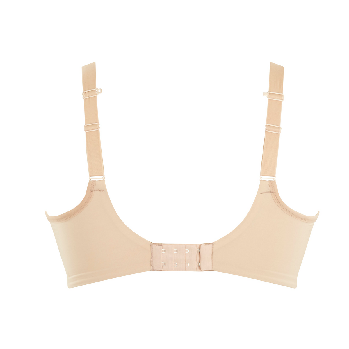 Beige bra on a white background