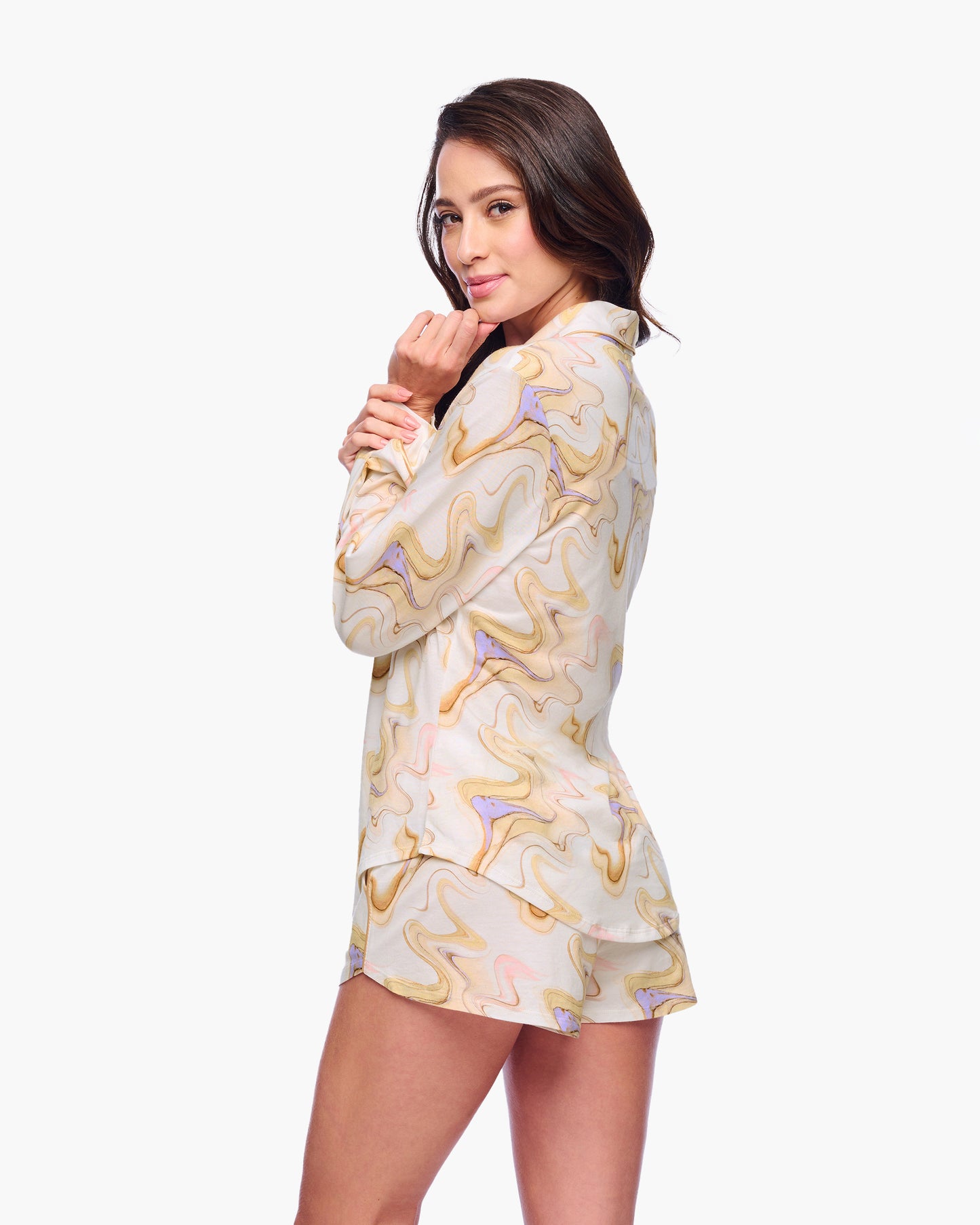Pima Lusso Long Sleeve Top/shorts