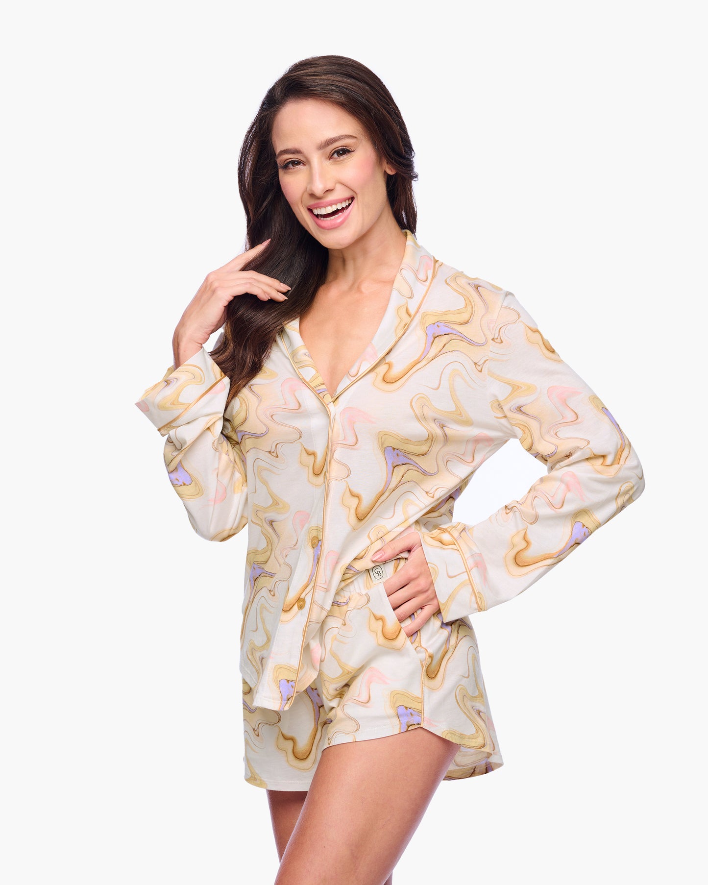 Pima Lusso Long Sleeve Top/shorts