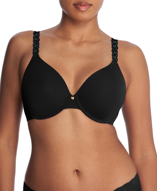 Pure Luxe Custom Coverage Contour Underwire Bra - Black