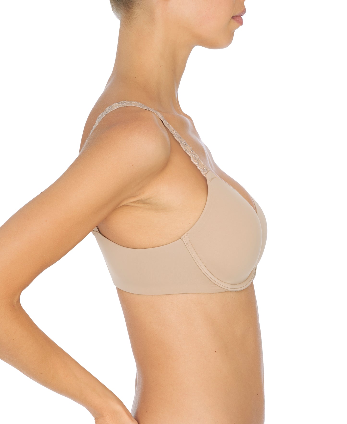 Pure Luxe Custom Coverage Contour Underwire Bra - Cafe