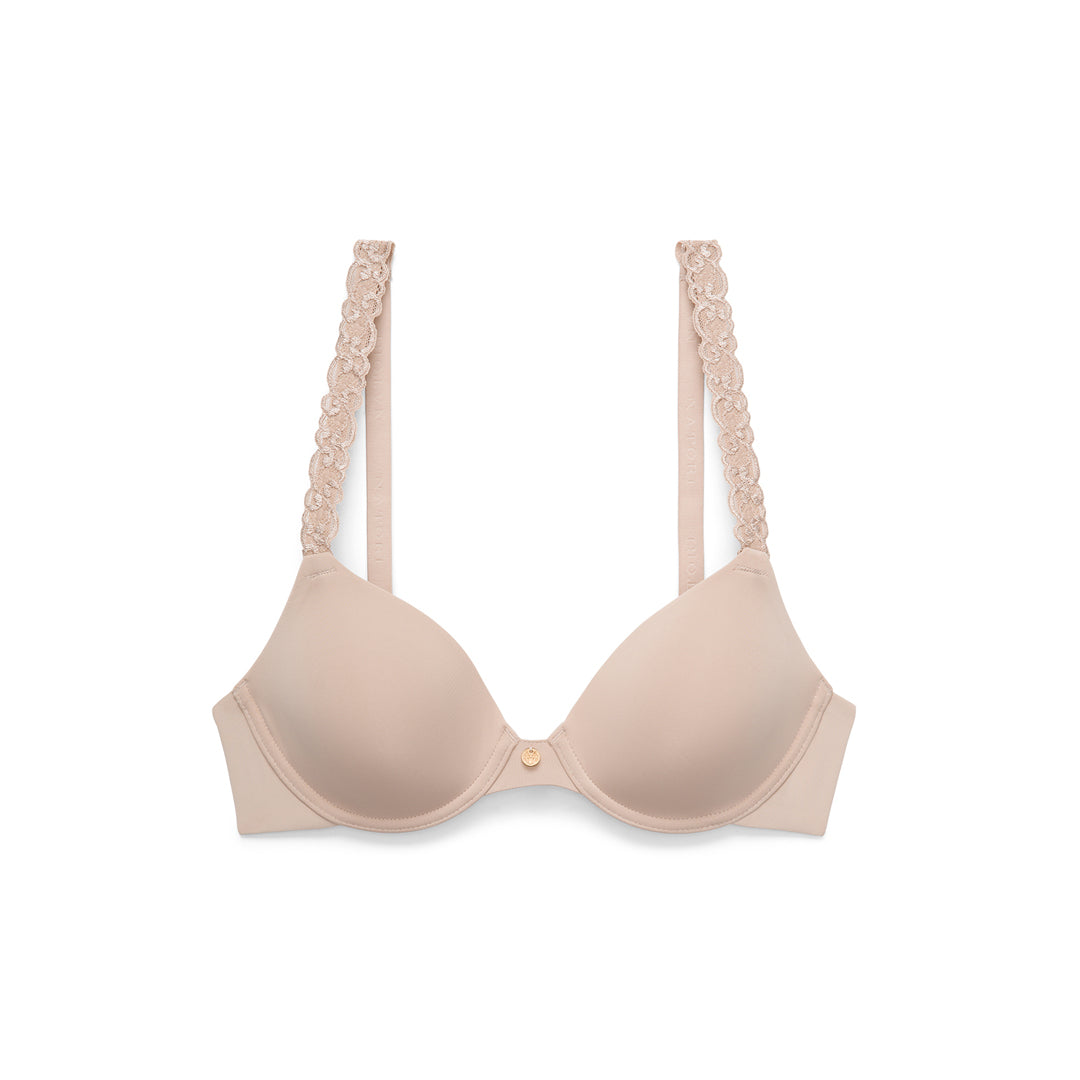 Pure Luxe Custom Coverage Contour Underwire Bra - Cafe