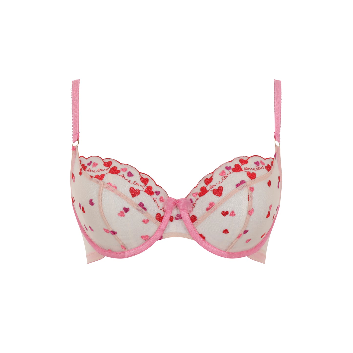 SALE - Belle Balcony Bra - Hearts