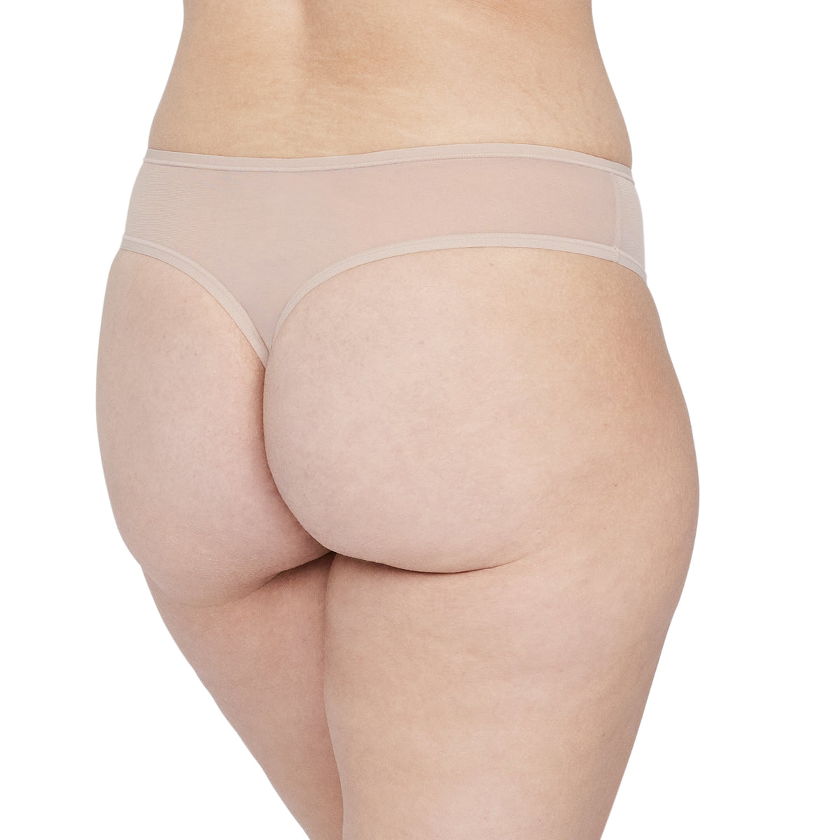 Beige underwear on a white background