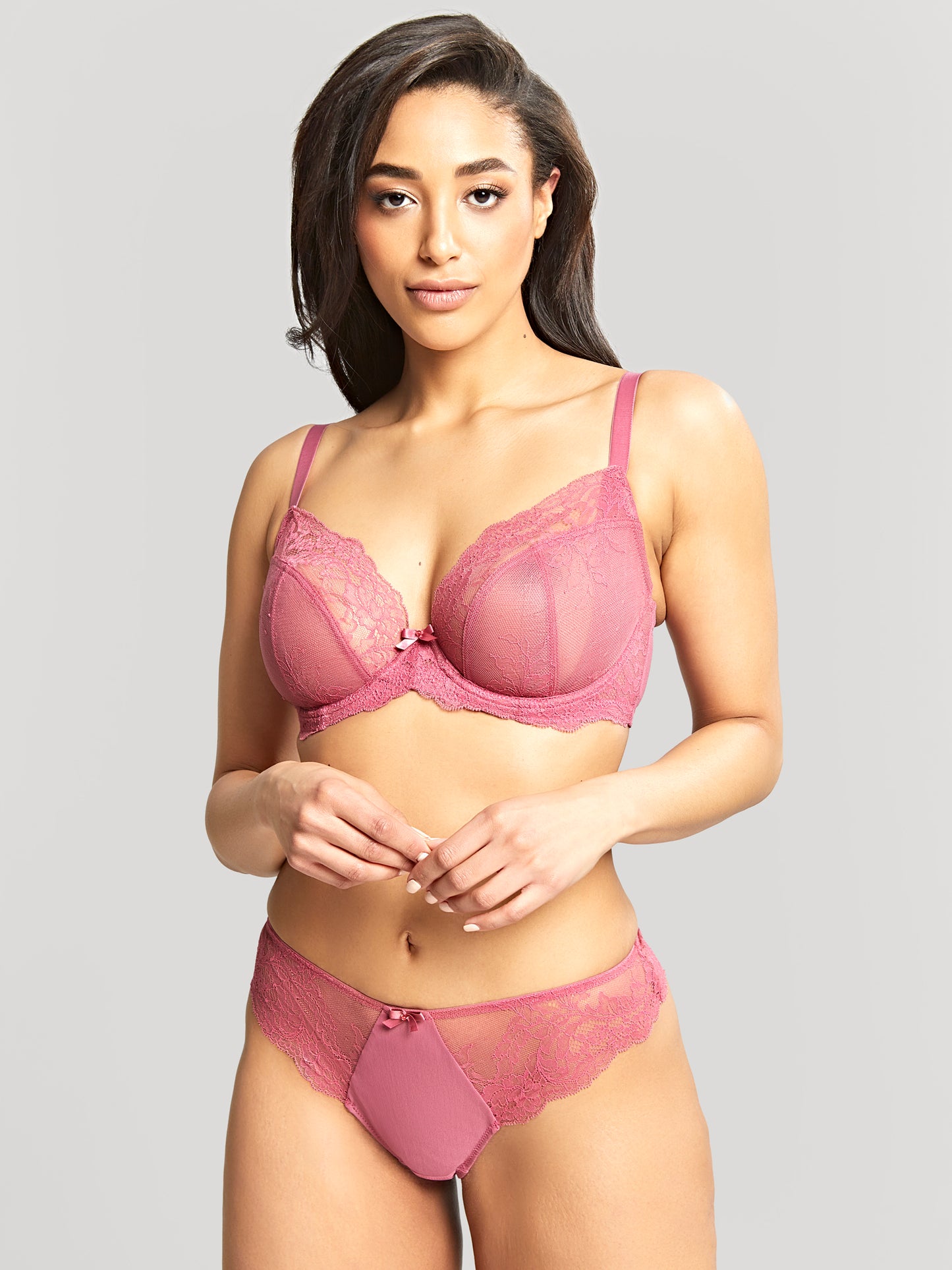 SALE - Ana Plunge Bra - Berry Pink