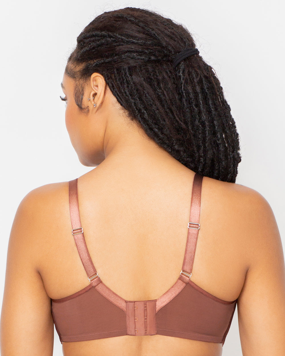 Sheer Mesh Unlined Underwire Bra - Chocolate