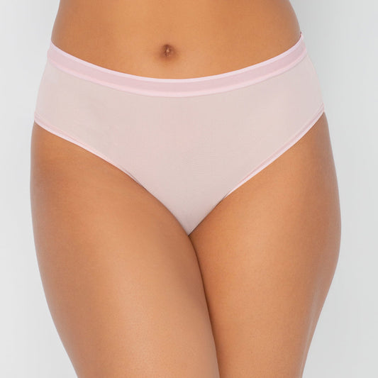 Light pink underwear on a white background