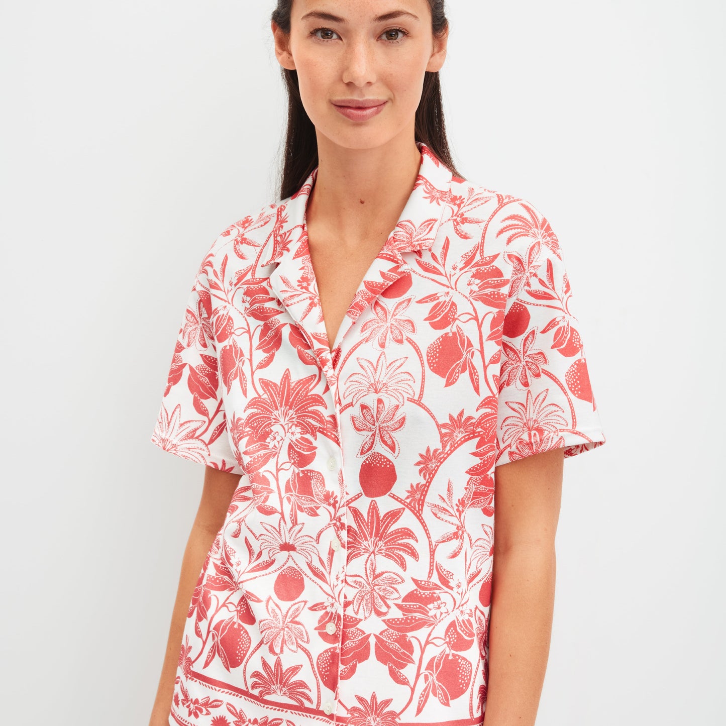 Short-sleeved Shirt with Buttons