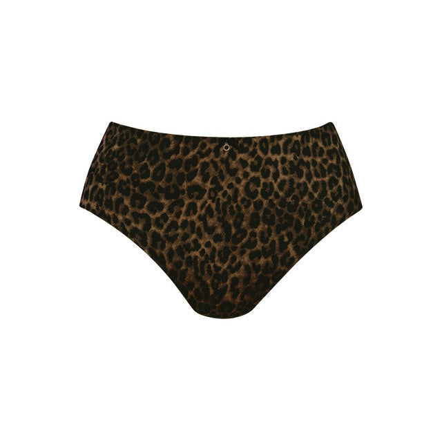 Three black women's underwear on a light gray background