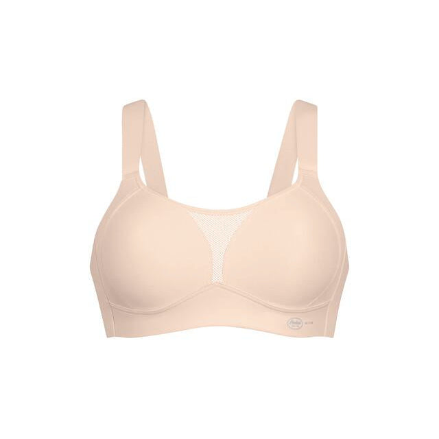Beige bra on a white background