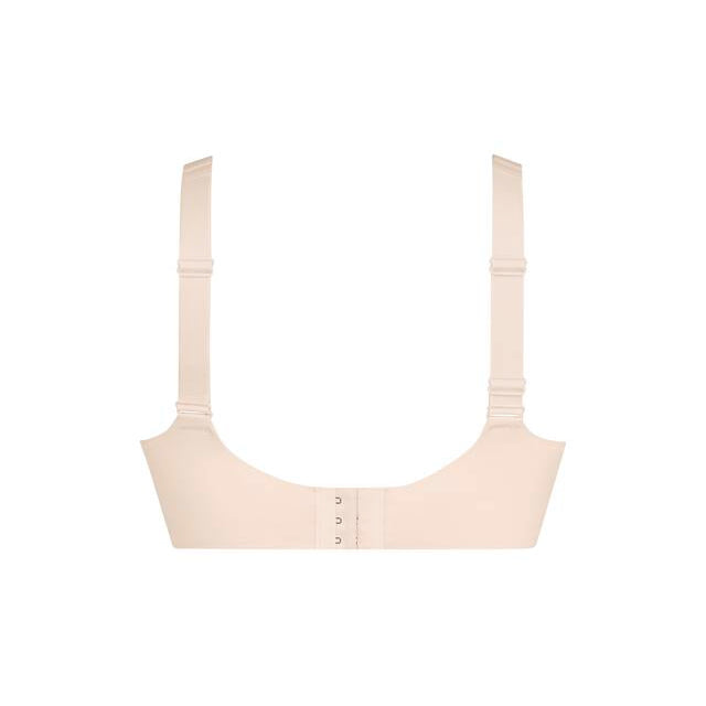 Beige bra on a white background