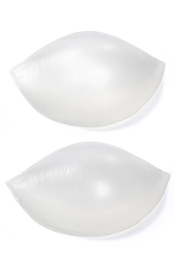 Crescent-shaped Clear Silicone Push-up Pads