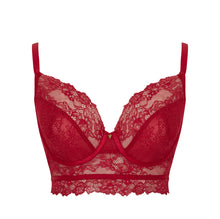 Load image into Gallery viewer, Selena Plunge Longline Bra - Ruby Red
