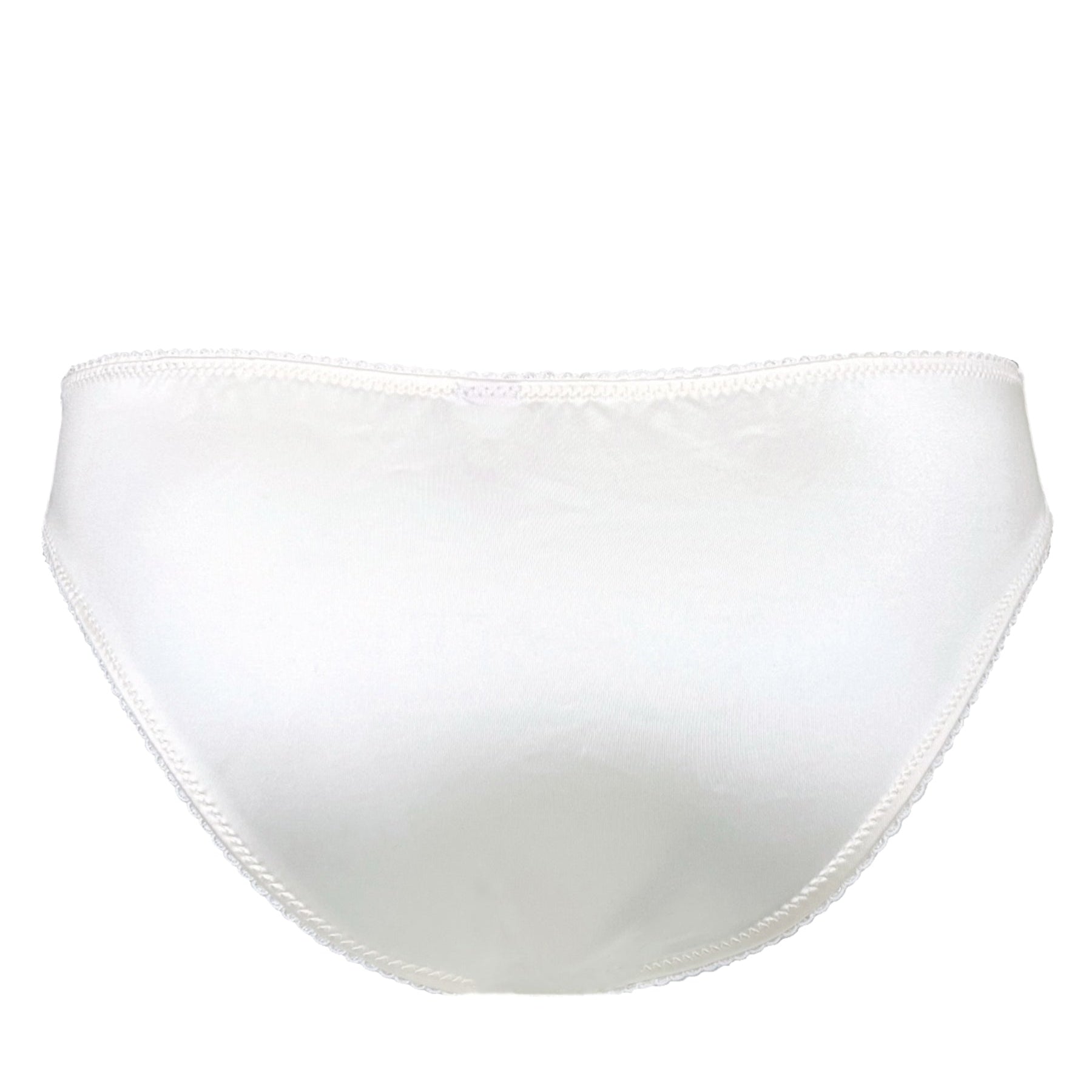 White bikini bottom on a white background