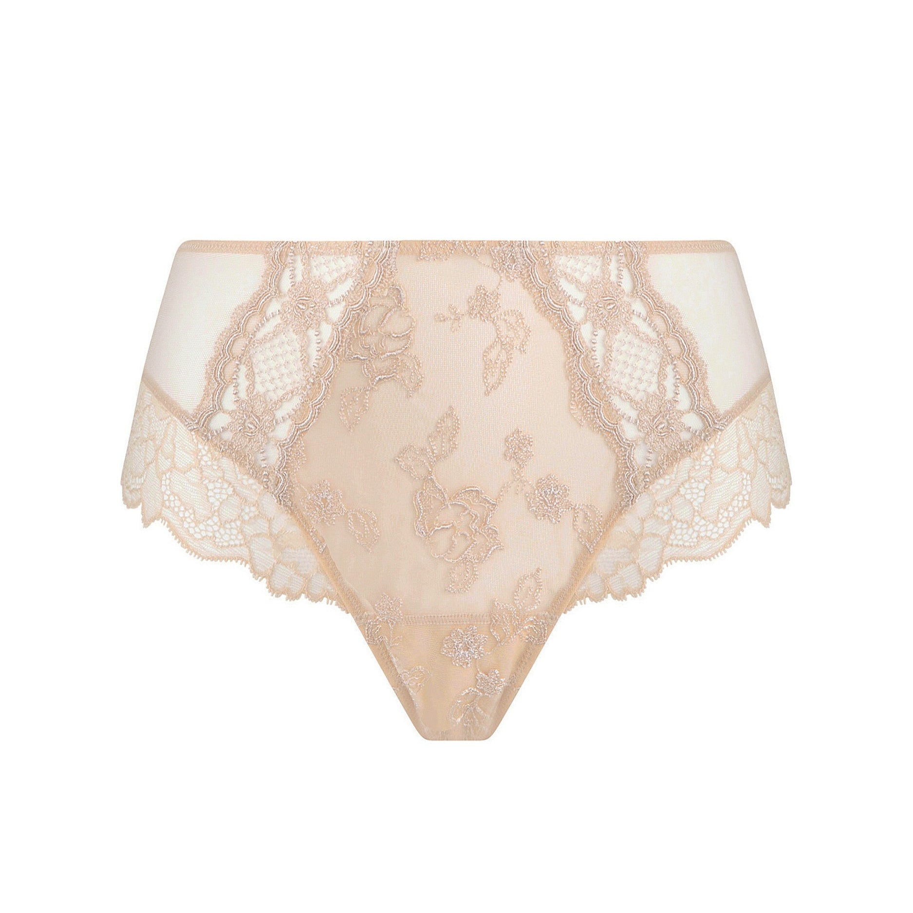 Lace underwear on a white background