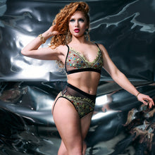 Load image into Gallery viewer, SALE - Mesh Jewel/Velvet Backless Briefs
