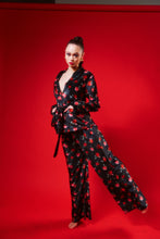 Load image into Gallery viewer, SALE - Velvet Roses - Wide Leg Wrap PJ Set
