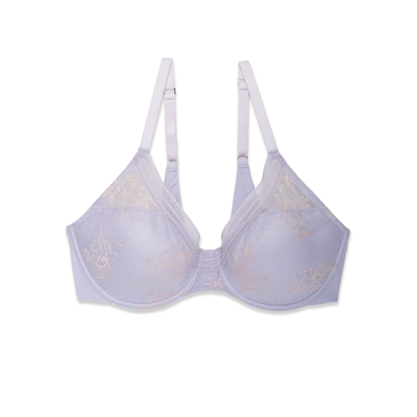 Light purple bra on a white background