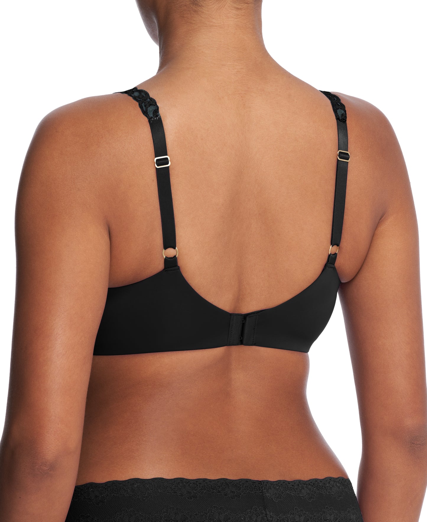 Pure Luxe Custom Coverage Contour Underwire Bra - Black