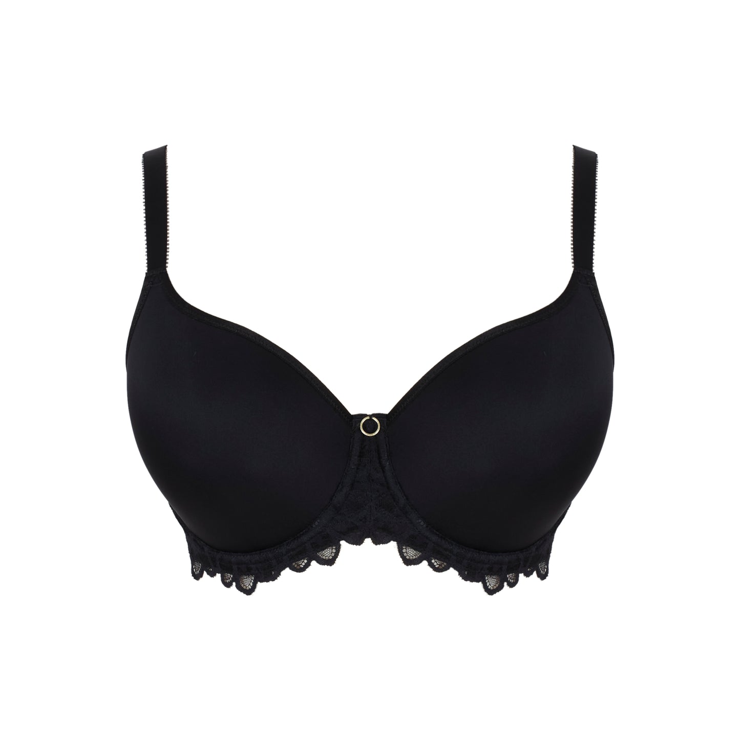 Black bra on a white background