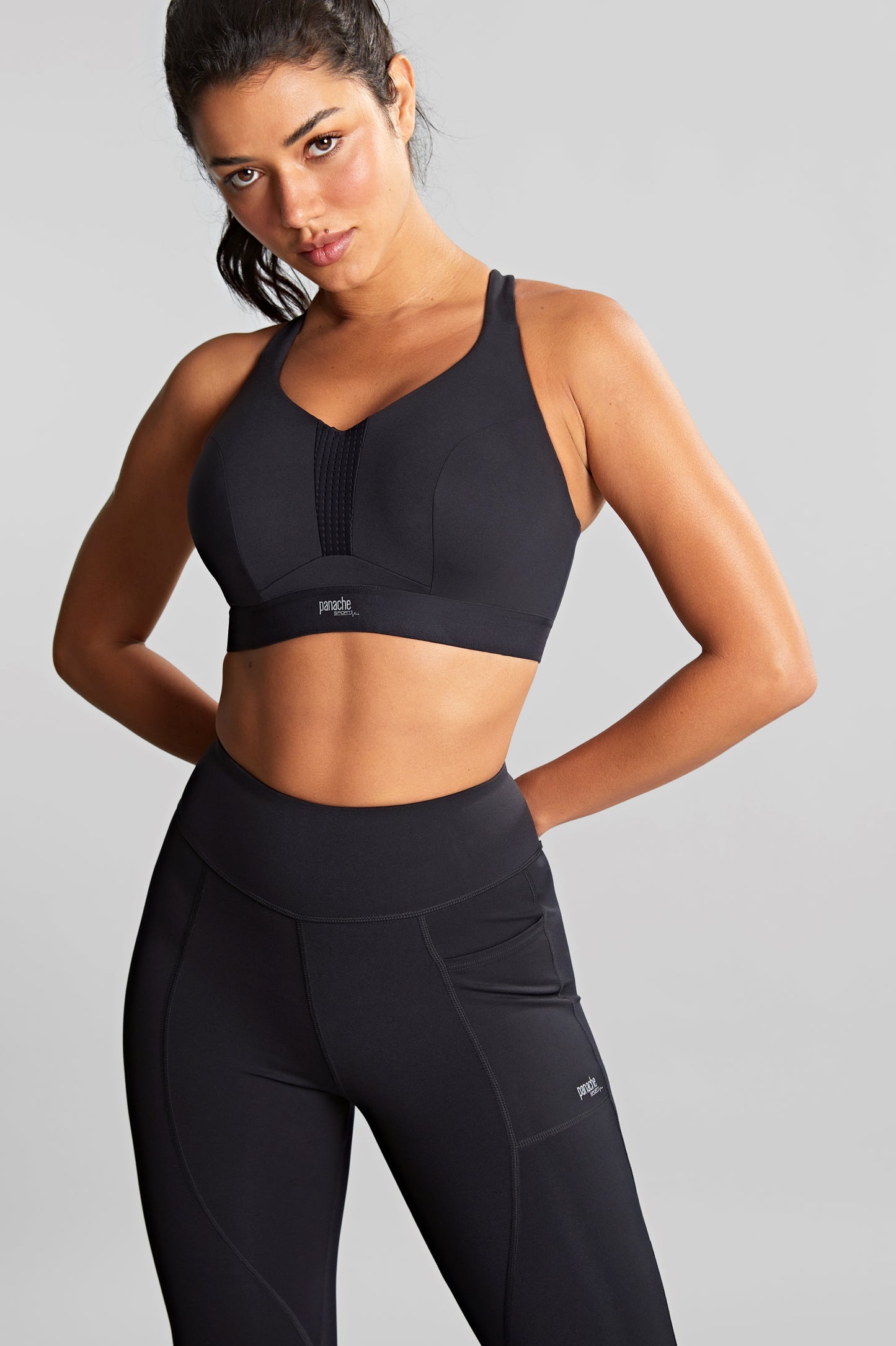 Non Padded Wired Sports Bra - Black