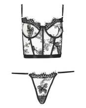 Load image into Gallery viewer, SALE - Moths &amp; Butterflies - Underwire Bustier
