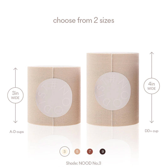 Two cylindrical products with circular cutouts, labeled for size and shade selection, on a white background.
