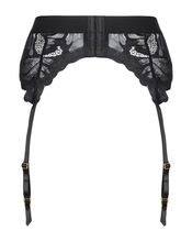 Load image into Gallery viewer, Garter Belt - Black Wing Lace
