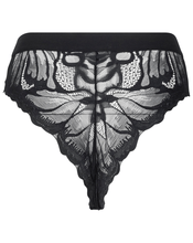 Load image into Gallery viewer, High Leg Bikini - Black Wing Lace
