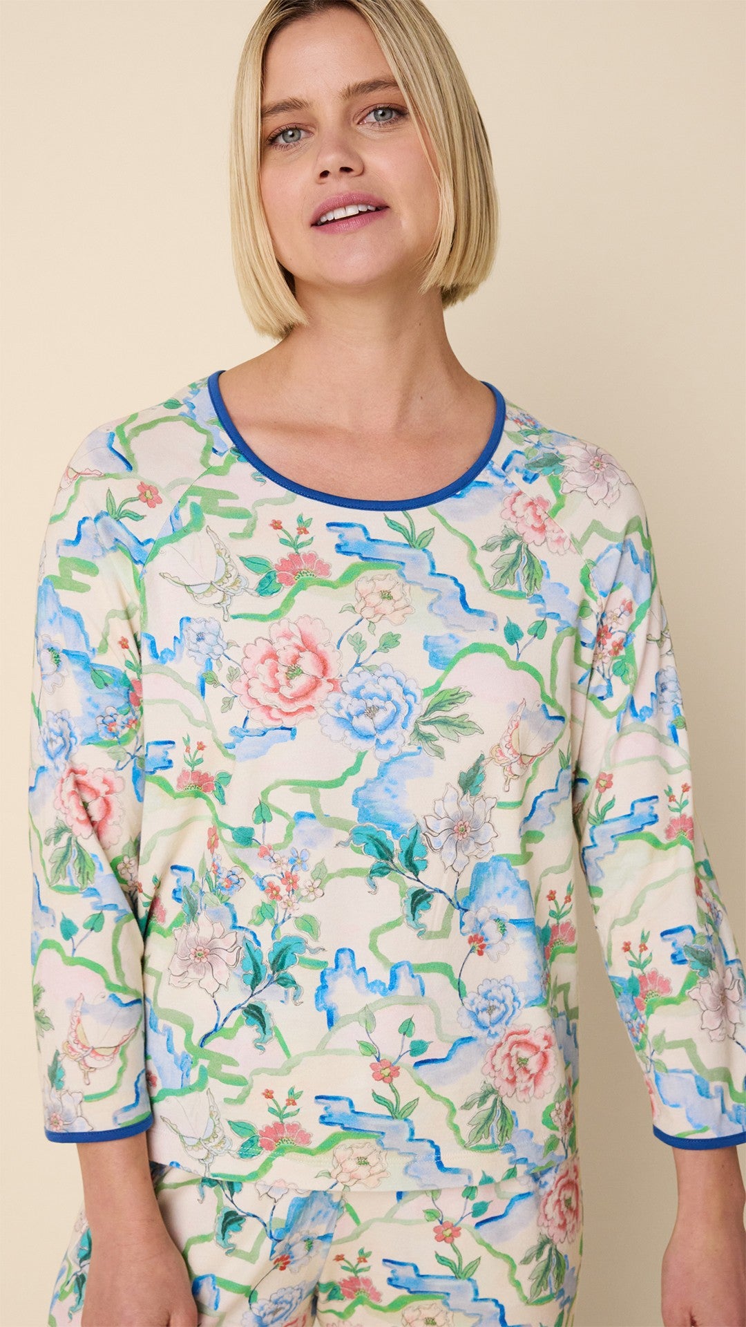 Butterfly Floral Pima Knit Simple Set